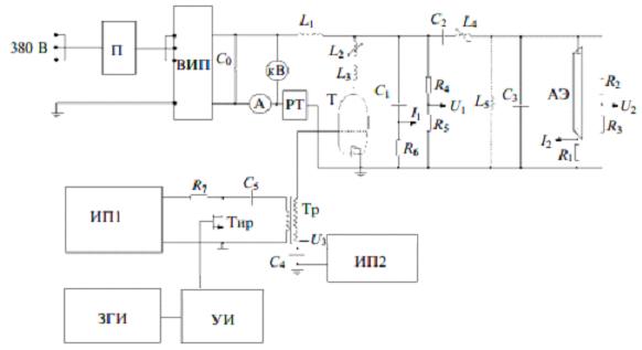 Схема генератора накачки лазера
