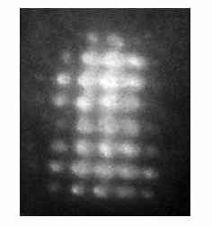 Фотография отпечатка лазерного пучка на фотобумаге