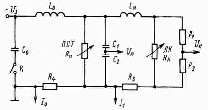 Схема генератора с индуктивным накопителем энергии